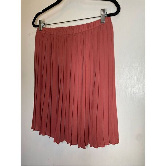 Max Studio Pleated Elastic Waist Mini Skirt Pink Mauve Size Small NEW - Picture 11 of 11